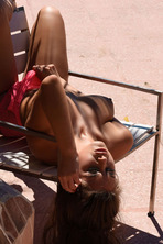 Sarah In Pink See Through Bodysuit 06